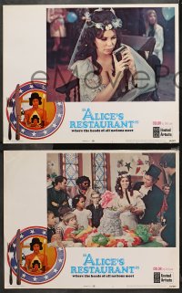 4r0025 ALICE'S RESTAURANT 8 int'l LCs 1969 Arlo Guthrie, Quinn, musical comedy directed by Arthur Penn!