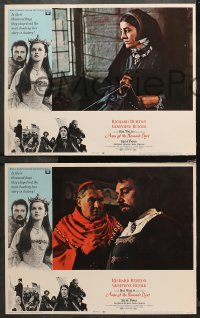 4r0030 ANNE OF THE THOUSAND DAYS 8 LCs 1970 cool images of King Richard Burton & Genevieve Bujold!