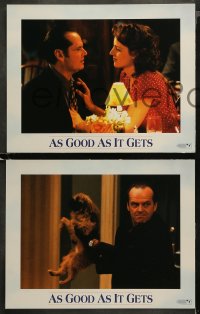 4r0032 AS GOOD AS IT GETS 8 LCs 1997 images of Jack Nicholson as Melvin, Helen Hunt, Greg Kinnear!