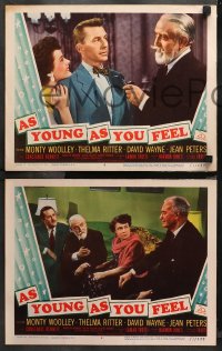 4r0371 AS YOUNG AS YOU FEEL 7 LCs 1951 great images of Monty Woolley, Thelma Ritter, Jean Peters!