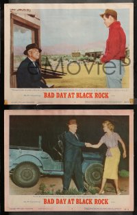 4r0460 BAD DAY AT BLACK ROCK 5 LCs 1955 Spencer Tracy, Lee Marvin, Ryan, Francis, Jagger!