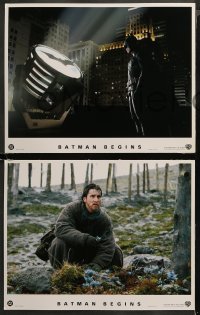 4r0009 BATMAN BEGINS 10 LCs 2005 Christian Bale as the Caped Crusader, Katie Holmes, Michael Caine!