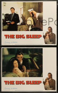 4r0038 BIG SLEEP 8 LCs 1978 Robert Mitchum, sexy Candy Clark, James Stewart, Michael Winner