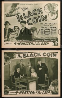 4r0043 BLACK COIN 8 chapter 4 LCs 1936 Ralph Graves, Ruth Mix, O'Brien, serial, Monster of the Deep!