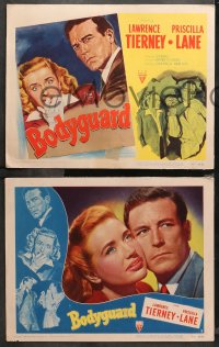 4r0049 BODYGUARD 8 LCs 1948 great images of Lawrence Tierney & Priscilla Lane, cool film noir!