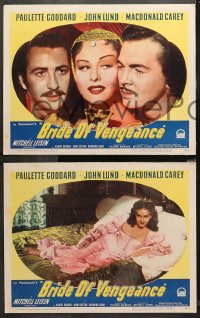 4r0054 BRIDE OF VENGEANCE 8 LCs 1949 Paulette Goddard with John Lund & Macdonald Carey!