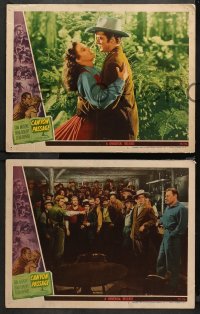 4r0513 CANYON PASSAGE 4 LCs 1945 Jacques Tourneur directed, Dana Andrews & Susan Hayward!