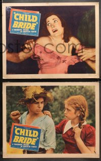 4r0415 CHILD BRIDE 6 LCs 1938 one w/frightened teen being grabbed and her dress falling off!