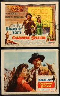 4r0074 COMANCHE STATION 8 LCs 1960 great images of cowboy Randolph Scott & pretty Nancy Gates!