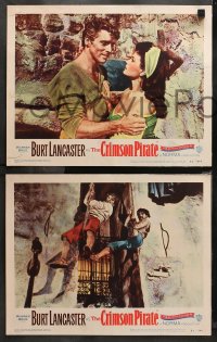 4r0078 CRIMSON PIRATE 8 LCs 1952 great images of Burt Lancaster, Nick Cravat & Eva Bartok!