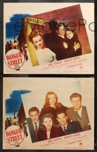4r0081 DANGER STREET 8 LCs 1947 Jane Withers, Robert Lowery, it's one way... to MURDER and DEATH!
