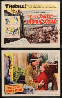 4r0086 DAVY CROCKETT INDIAN SCOUT 8 LCs 1949 gorgeous Ellen Drew, Native American Philip Reed!