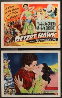 4r0092 DESERT HAWK 8 LCs 1950 romantic Richard Greene and sexiest Yvonne De Carlo, action!