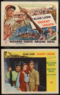 4r0093 DESERT LEGION 8 LCs 1953 Alan Ladd in the French Foreign Legion & sexy Arlene Dahl!
