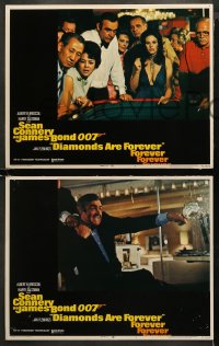 4r0421 DIAMONDS ARE FOREVER 6 LCs 1971 Sean Connery as James Bond 007, gambling, Jill St. John, more!