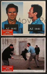 4r0518 ESCAPE FROM ALCATRAZ 4 LCs 1979 Clint Eastwood in famous prison, directed by Don Siegel!