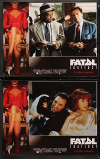 4r0116 FATAL INSTINCT 8 LCs 1993 Armand Assante, Sean Young, wacky Basic Instinct parody image!