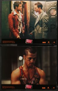 4r0122 FIGHT CLUB 8 LCs 1999 great images of Edward Norton, Brad Pitt, Helena Bonham Carter!