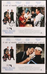 4r0124 FISH CALLED WANDA 8 LCs 1988 John Cleese, sexy Jamie Lee Curtis, Kevin Kline & Michael Palin!