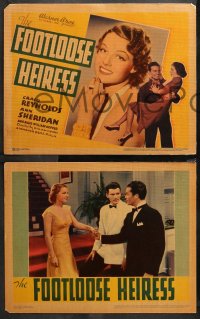 4r0126 FOOTLOOSE HEIRESS 8 LCs 1937 Ann Sheridan w/ Reynolds & Nagel, rare complete set!