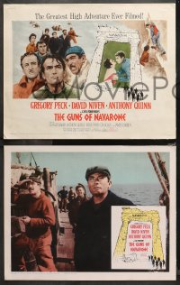 4r0150 GUNS OF NAVARONE 8 LCs 1961 Gregory Peck, David Niven, Anthony Quinn & James Darren!