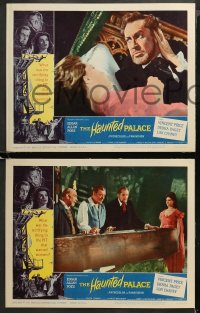 4r0381 HAUNTED PALACE 7 LCs 1963 Vincent Price, Lon Chaney, Edgar Allan Poe, cool horror images!