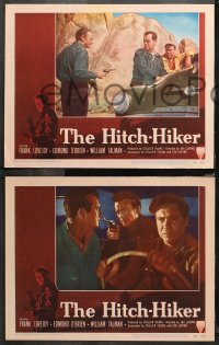 4r0157 HITCH-HIKER 8 LCs 1953 film noir images of Frank Lovejoy, Edmon O'Brien, and William Talman!