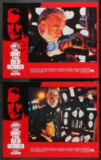 4r0162 HUNT FOR RED OCTOBER 8 LCs 1990 images of Baldwin, Connery in Russian military submarine!