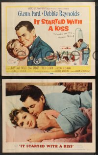4r0171 IT STARTED WITH A KISS 8 LCs 1959 romantic images of Glenn Ford & Debbie Reynolds in Spain!