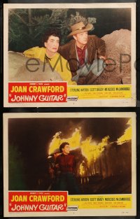4r0530 JOHNNY GUITAR 4 LCs 1954 Joan Crawford & Sterling Hayden in title role, Nicholas Ray!