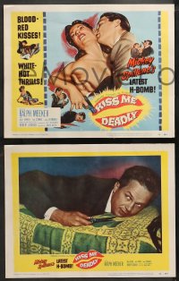 4r0180 KISS ME DEADLY 8 LCs 1955 Mickey Spillane, great images of Ralph Meeker as Mike Hammer!