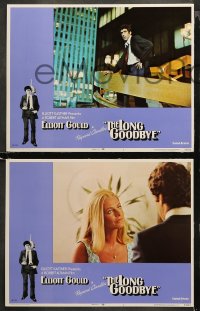 4r0190 LONG GOODBYE 8 LCs 1973 Elliott Gould as Philip Marlowe, Sterling Hayden, Nina Van Pallandt!