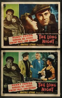 4r0538 LONG NIGHT 4 LCs 1947 Henry Fonda & Bel Geddes' love promised the world but paid in bullets!