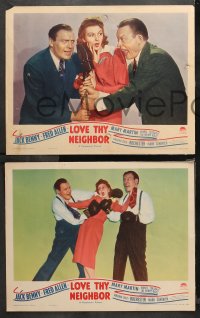 4r0192 LOVE THY NEIGHBOR 8 LCs 1940 Jack Benny, Fred Allen, Mary Martin & Verree Teasdale!