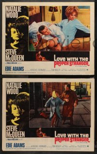 4r0539 LOVE WITH THE PROPER STRANGER 4 LCs 1964 great images of Steve McQueen, Natalie Wood!