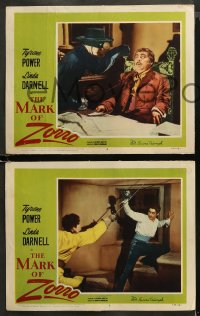 4r0438 MARK OF ZORRO 6 LCs R1958 Tyrone Power in title role with young Linda Darnell!
