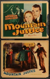 4r0213 MOUNTAIN JUSTICE 8 LCs 1937 George Brent, Hutchinson, Michael Curtiz, ultra rare complete set!