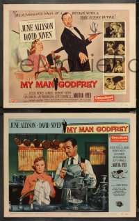 4r0219 MY MAN GODFREY 8 LCs 1957 cool images of June Allyson, David Niven & sexy Martha Hyer!