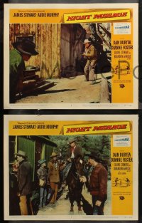 4r0440 NIGHT PASSAGE 6 LCs 1957 cool western cowboys Dan Duryea, Audie Murphy, James Stewart!