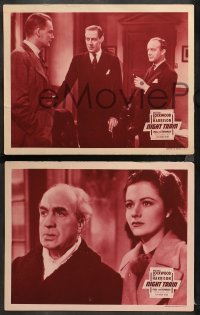 4r0610 NIGHT TRAIN TO MUNICH 3 LCs 1940 Carol Reed, great images of Margaret Lockwood & Rex Harrison!