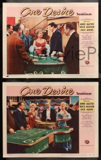 4r0395 ONE DESIRE 7 LCs 1955 great images of Rock Hudson, Anne Baxter & Julie Adams, casino gambling!