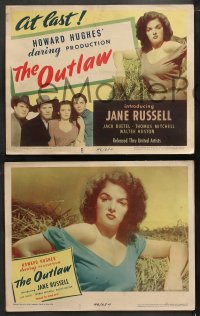4r0234 OUTLAW 8 LCs 1946 Jane Russell, Howard Hughes, rare complete set from 1st general release!