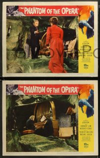 4r0444 PHANTOM OF THE OPERA 6 LCs 1962 Hammer horror, Herbert Lom as Gaston Leroux's disfigured man!