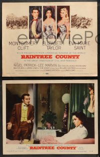 4r0257 RAINTREE COUNTY 8 LCs 1957 Montgomery Clift, Elizabeth Taylor & Eva Marie Saint!
