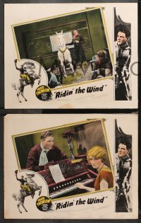 4r0490 RIDIN' THE WIND 5 LCs 1925 great images of Fred Thomson, Silver King the Horse!