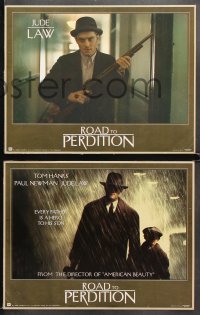 4r0012 ROAD TO PERDITION 10 LCs 2002 Sam Mendes directed, c/u of Tom Hanks & boy driving car!