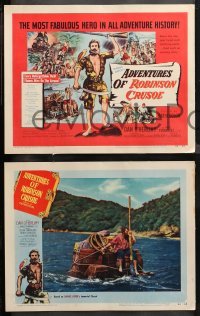 4r0265 ROBINSON CRUSOE 8 LCs 1954 Luis Bunuel, O'Herlihy, Adventures of Robinson Crusoe, complete!