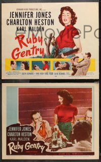 4r0270 RUBY GENTRY 8 LCs 1953 sleazy bad girl Jennifer Jones, Charlton Heston, directed by King Vidor