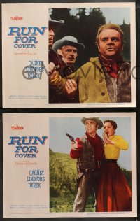 4r0271 RUN FOR COVER 8 LCs 1955 great images of James Cagney, John Derek, directed by Nicholas Ray!