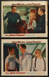 4r0447 SEA CHASE 6 LCs 1955 great images of John Wayne, Lana Turner, Tab Hunter, World War II!